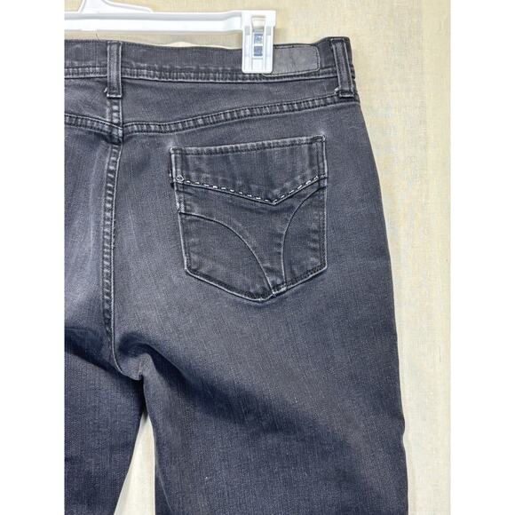 Levi’s 505 Women’s 12M Straight Leg Jeans Dark Gray Black Stretch Denim - Picture 10 of 16